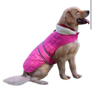 Joy Dog pink reversible puffer jacket, size XS, NIB.